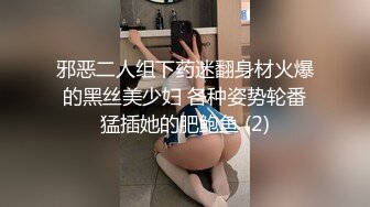 邪恶二人组下药迷翻身材火爆的黑丝美少妇 各种姿势轮番猛插她的肥鲍鱼 (2)