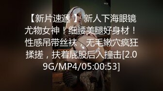 【新片速遞 】 新人下海眼镜尤物女神！细腰美腿好身材！性感吊带丝袜，无毛嫩穴疯狂揉搓，扶着屁股后入撞击[2.09G/MP4/05:00:53]