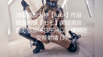 顶级摄影大神【luka】作品，骚逼嫩模【七七】美腿黑丝，摄影师舔得忘乎所以，模特足交帮射精 (3)