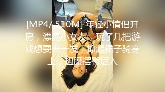 [MP4/ 510M] 年轻小情侣开房，漂亮小女友，玩了几把游戏想要来一发，撩起裙子骑身上，扭腰摆臀后入