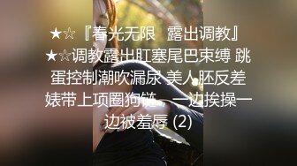 ★☆『春光无限☘露出调教』★☆调教露出肛塞尾巴束缚 跳蛋控制潮吹漏尿 美人胚反差婊带上项圈狗链，一边挨操一边被羞辱 (2)