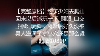 【完整原档】约了少妇去爬山回来以后迷玩一下_翻眼_口交_捆绑_玩脚，离婚后好久没被男人滋润了，小穴还是那么紧，超清1080P