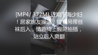 [MP4/ 372M] 近期下海少妇！居家炮友操逼！拉着吊带丝袜后入，情趣椅上假屌抽插，站立后入爽翻