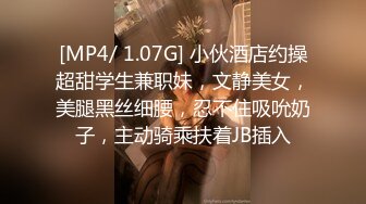 [MP4/ 1.07G] 小伙酒店约操超甜学生兼职妹，文静美女，美腿黑丝细腰，忍不住吸吮奶子，主动骑乘扶着JB插入