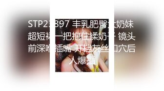 STP23897 丰乳肥臀大奶妹 超短裙一把抱住揉奶子 镜头前深喉插嘴 开档灰丝扣穴后人爆插